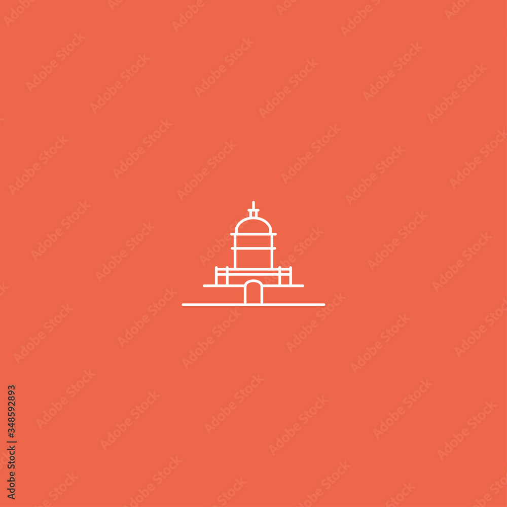Mosque Abstract logo icon template design in Vector illustration