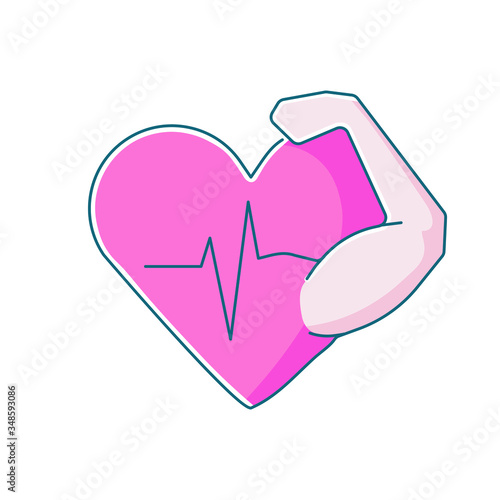 color icon, cardio workout for the heart