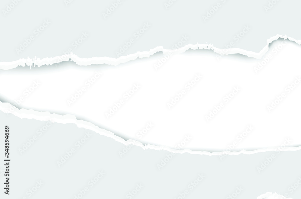 Vector torn paper on white background. Vector illustration. Vector torn paper on white background. Vector illustration.