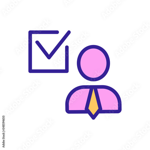 voting for politics icon vector. voting for politics sign. color symbol illustration