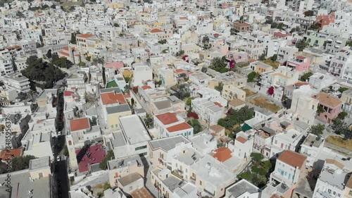 Circle aerial view of Ermoupoli photo