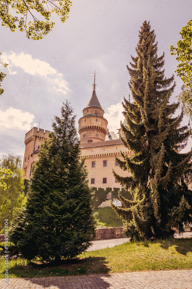 Fototapeta premium Moto trip Bojnice Castle, Slovakia