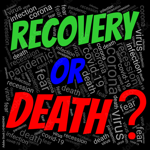 word cloud: death or revovery photo