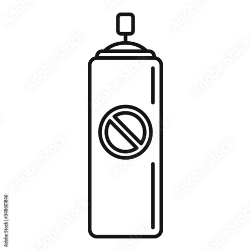 Protect zika spray icon. Outline protect zika spray vector icon for web design isolated on white background