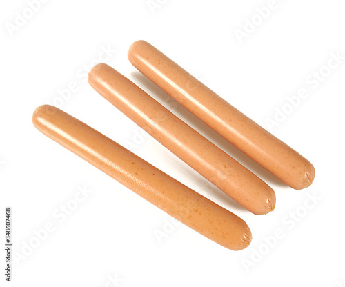 fresh sausage isolated on white background