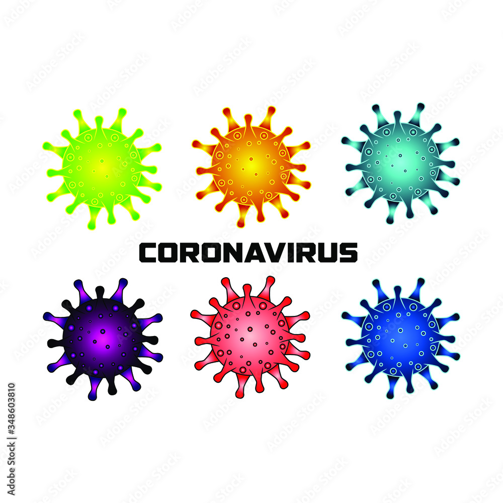 Vector of corona virus set on white background Vector of corona virus set on white background