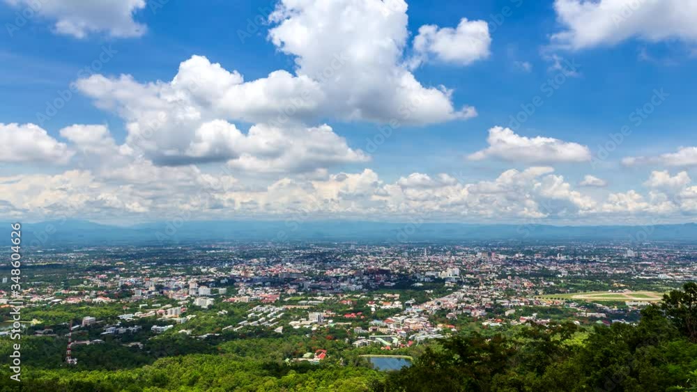 Landmark High View Point Of Chiang Mai Cityscape, Thailand 4K Time Lapse (zoom out) Landmark High View Point Of Chiang Mai Cityscape, Thailand 4K Time Lapse (zoom out)