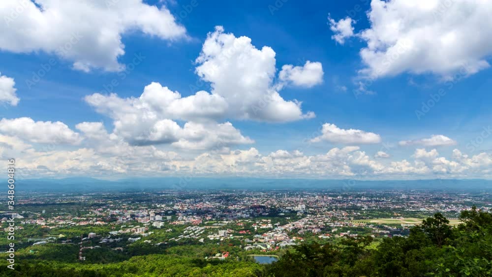 Landmark High View Point Of Chiang Mai Cityscape, Thailand 4K Time Lapse Landmark High View Point Of Chiang Mai Cityscape, Thailand 4K Time Lapse