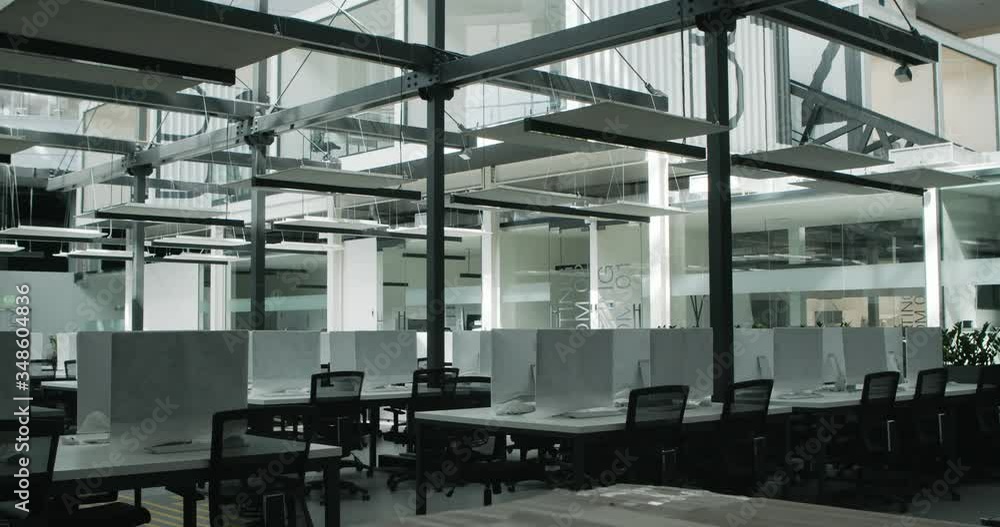 Interior of modern empty business office without workers