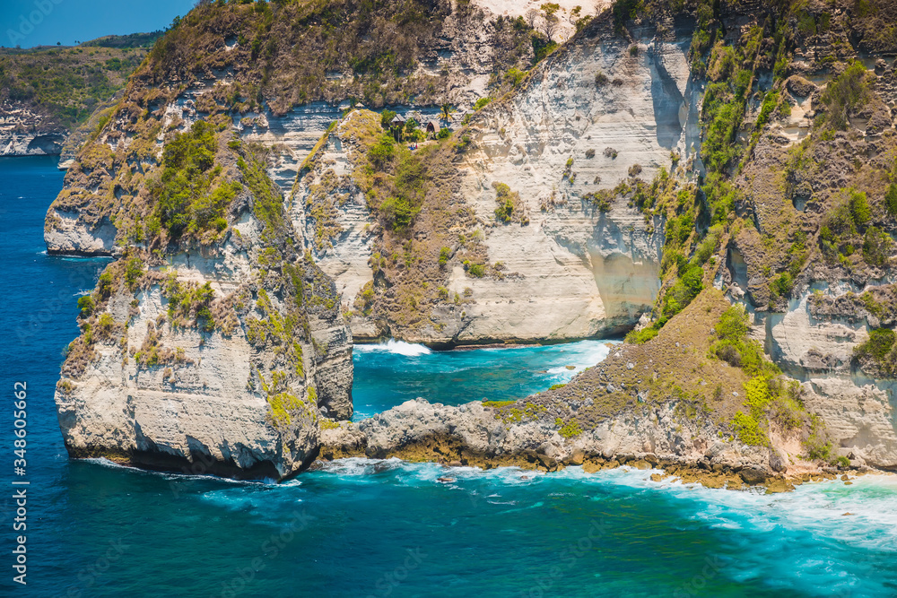 Rocks and cliffs near Diamond beach in Nusa Penida island