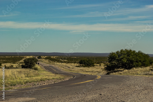 desert road in the patagonia