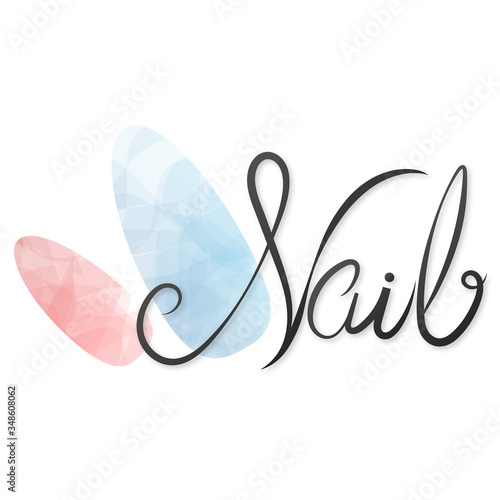 Nails studio care manicure and painting symbol for business