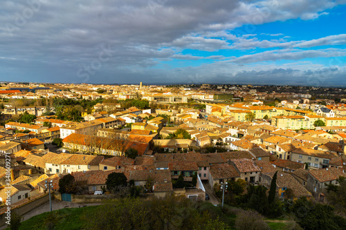 Fortified medieval city of Carcassonne in France.