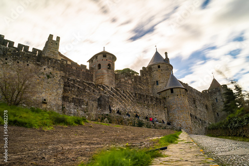 Fortified medieval city of Carcassonne in France.