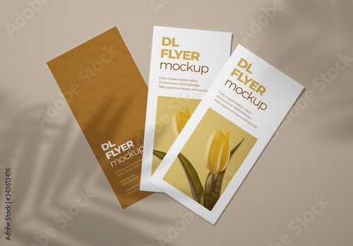 Realistic DL Flyer Mockup