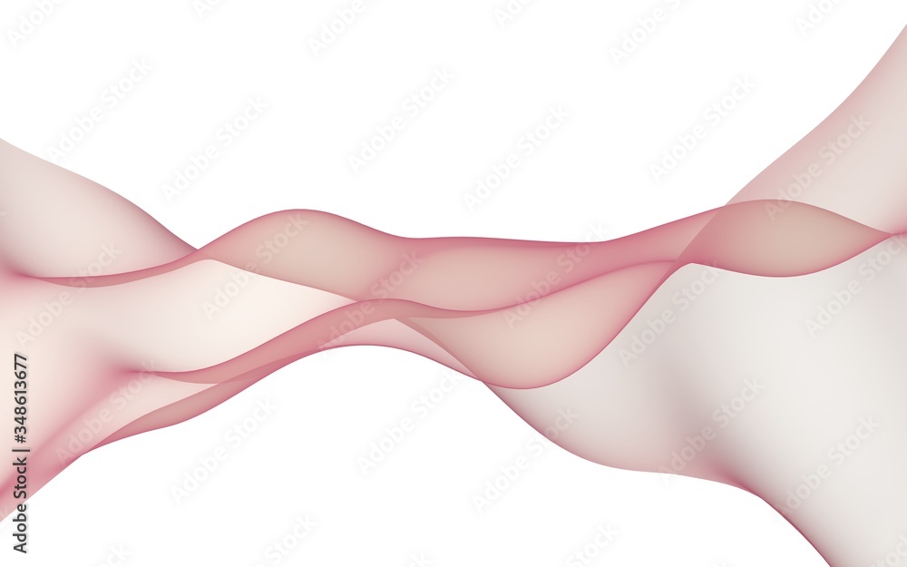 Abstract wave. Scarf. Bright ribbon on white background. Abstract smoke. Raster air background. 3D illustration Abstract wave. Scarf. Bright ribbon on white background. Abstract smoke. Raster air background. 3D illustration