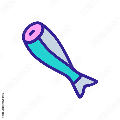headless fish icon vector. headless fish sign. color symbol illustration