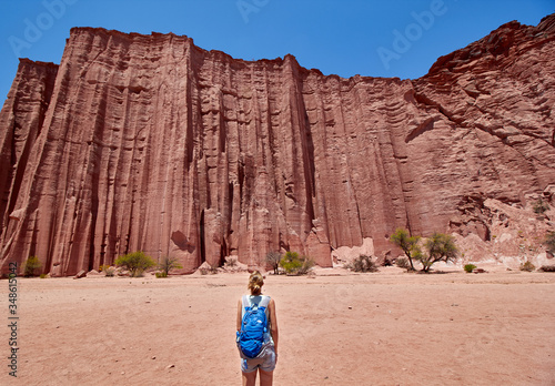 A woman standing for Talampaya Canyon National Park photo