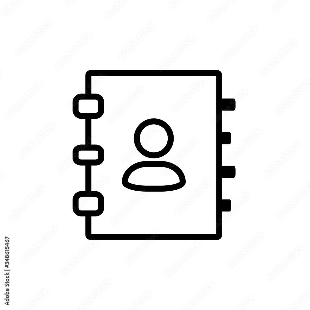 Address Book Icon Design Vector Template