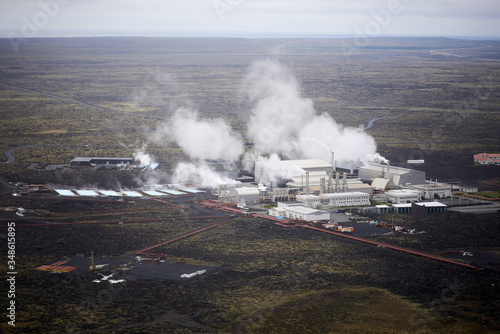 Geothermal Power Station Svartsengi in The Blue Lagoon Iceland