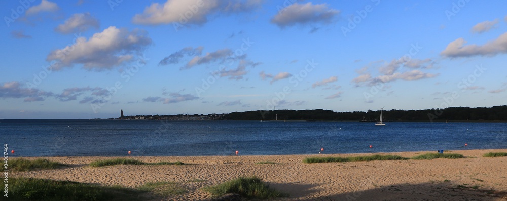 Panorama Blick auf den Falckensteiner Strand, Kiel, Ostsee
