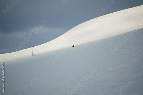 freeride in the winter Ural mountains