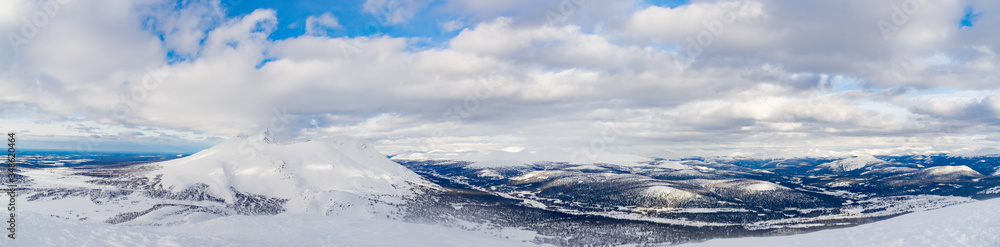 Mountain winter hike Ural mountains Mountain winter hike Ural mountains