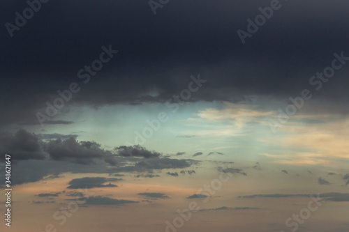 Epic Dramatic Storm sky  dark grey clouds against blue sky background texture  thunderstorm