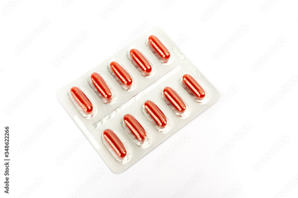 Pack of pills isolated on white background. Health concept. Epidemic coronavirus 2019-nCoV. Pack of pills isolated on white background. Health concept. Epidemic coronavirus 2019-nCoV.
