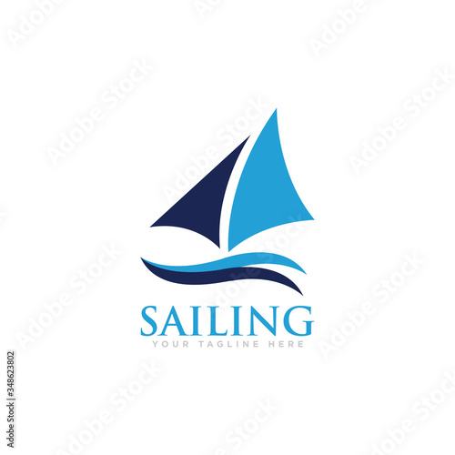 Free Download Sailing Boat Logo Icon Design Vector - GFXLoad
