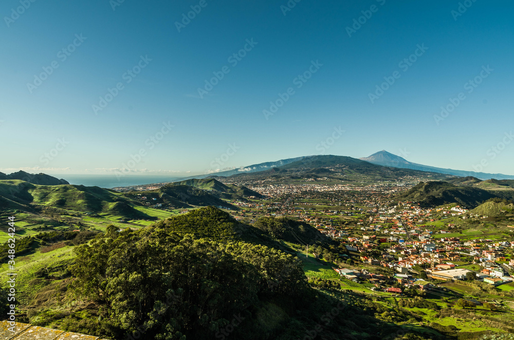 Panorama of Tenerife near to Rural de Anaga Park, Spain