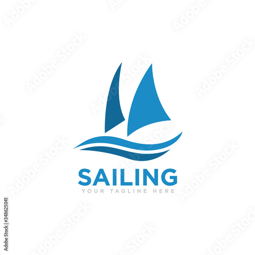 Sailing Boat Logo Icon Design Vector