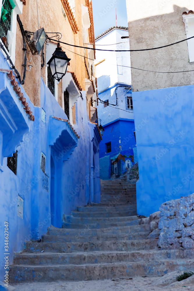 Chefchouen Moroccan blue city in the mountains 