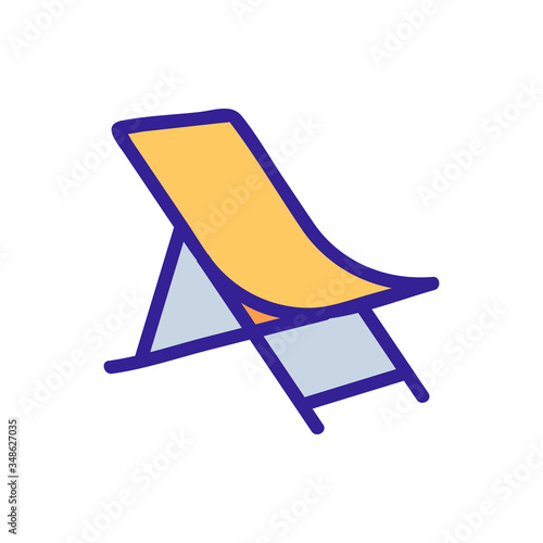 sagging fabric chaise longue icon vector. sagging fabric chaise longue sign. color symbol illustration