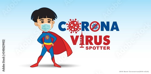 Coronavirus Spotter. Novel coronavirus (2019-nCoV). Wuhan virus disease, virus infection prevention.