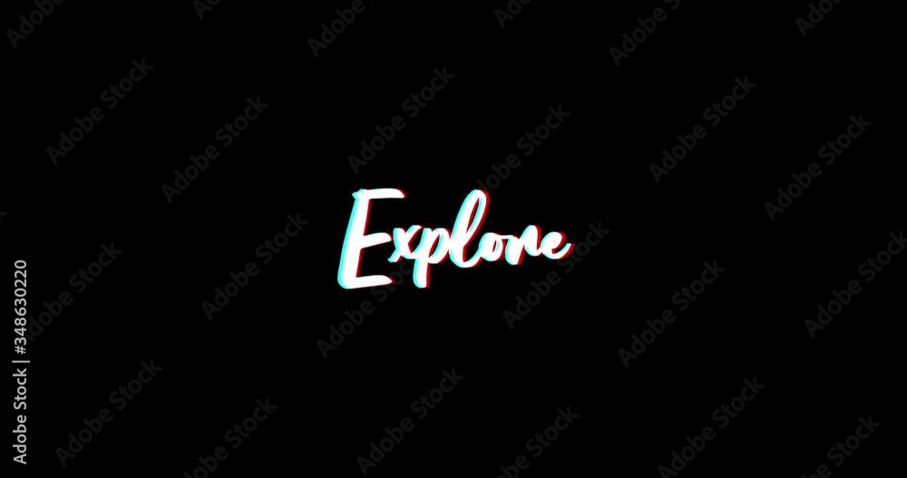 Explore Calligraphy Text Glitch Effect Animation on Black Background
-4K Resolution Explore Calligraphy Text Glitch Effect Animation on Black Background
-4K Resolution