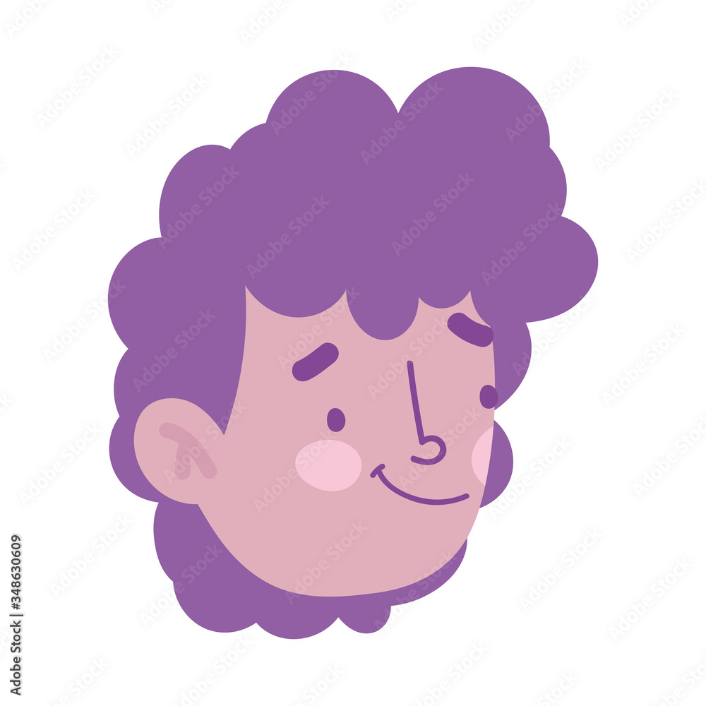 young man face male character cartoom isolated design young man face male character cartoom isolated design