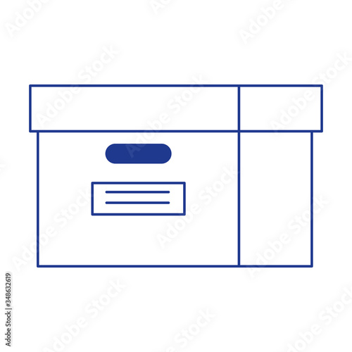 cardboard box storage isolated icon design