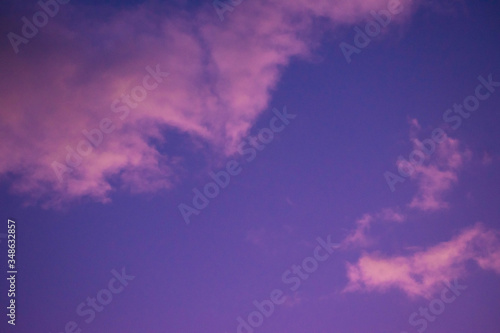 purple sky with clouds