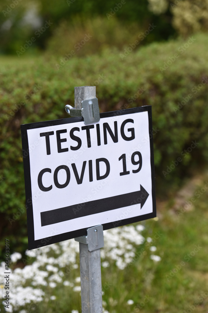 testing covid-19 coronavirus santé épidémie pandémie signalisation