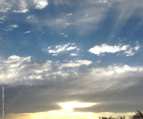sky clouds and sun rays