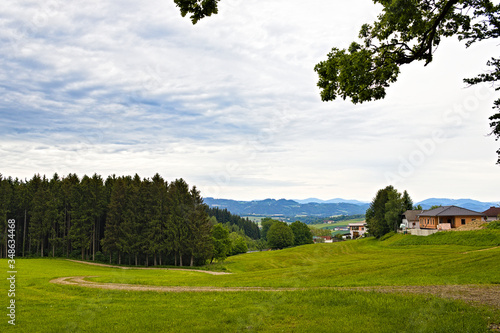 rural landscape with a house