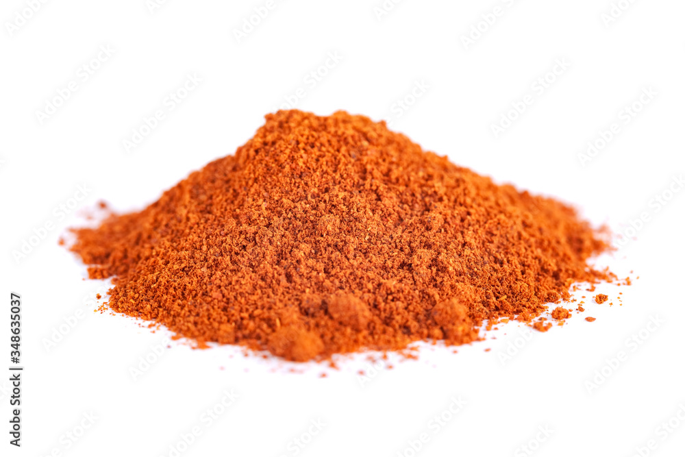 Heap of ground Red pepper isolated on white background Heap of ground Red pepper isolated on white background