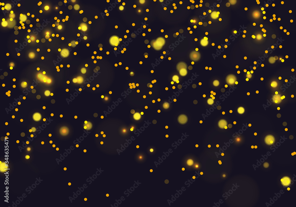 Golden bokeh, light overlay background. Sparkle effect with particles. Magic overlay dust. Glitter blur texture. Golden bokeh, light overlay background. Sparkle effect with particles. Magic overlay dust. Glitter blur texture.