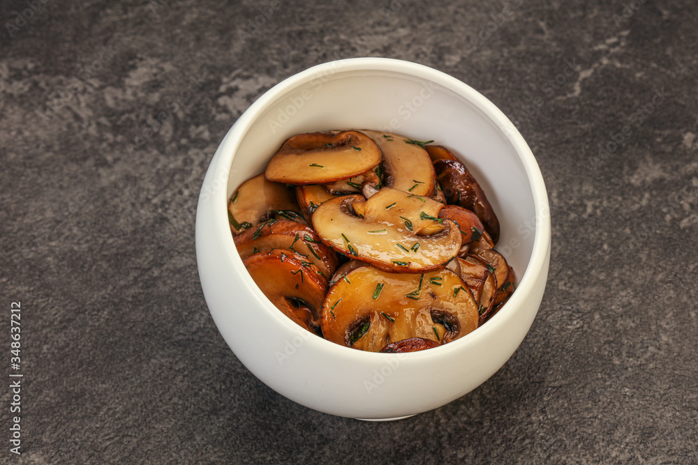 Roasted champignon with herbs and spices Roasted champignon with herbs and spices