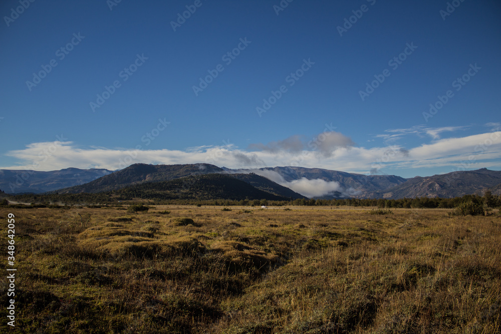 Mountain landscape with clouds Mountain landscape with clouds