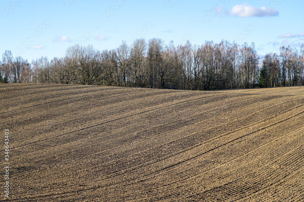 view of plowed and cultivated field in early spring