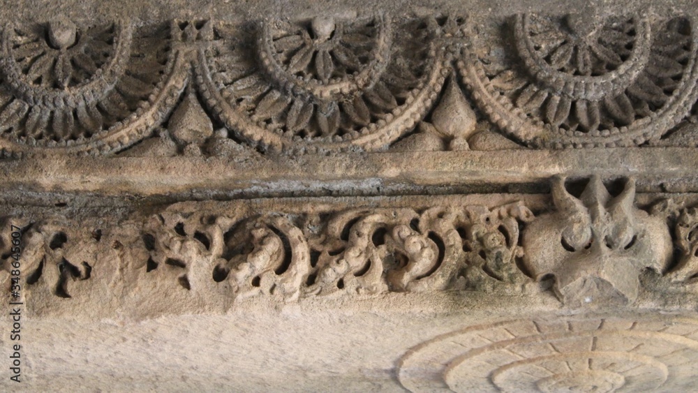 detail of an ancient greek column
