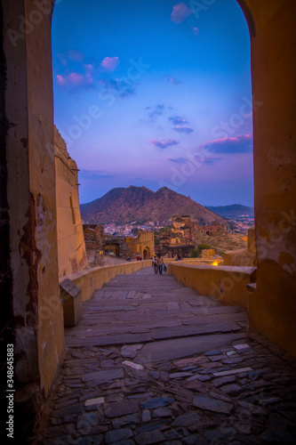  part of the palace Amber Fort,in Jaipur, Rajasthan, India 