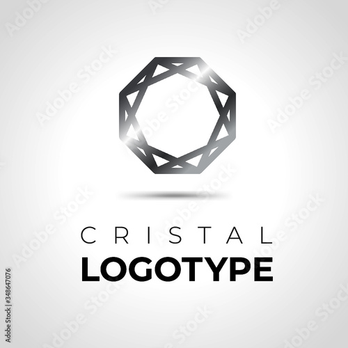 Premium universal gems logo. Abstract elegant gem logo icon vector design. Universal creative premium symbol. Luxury jewel logotype.